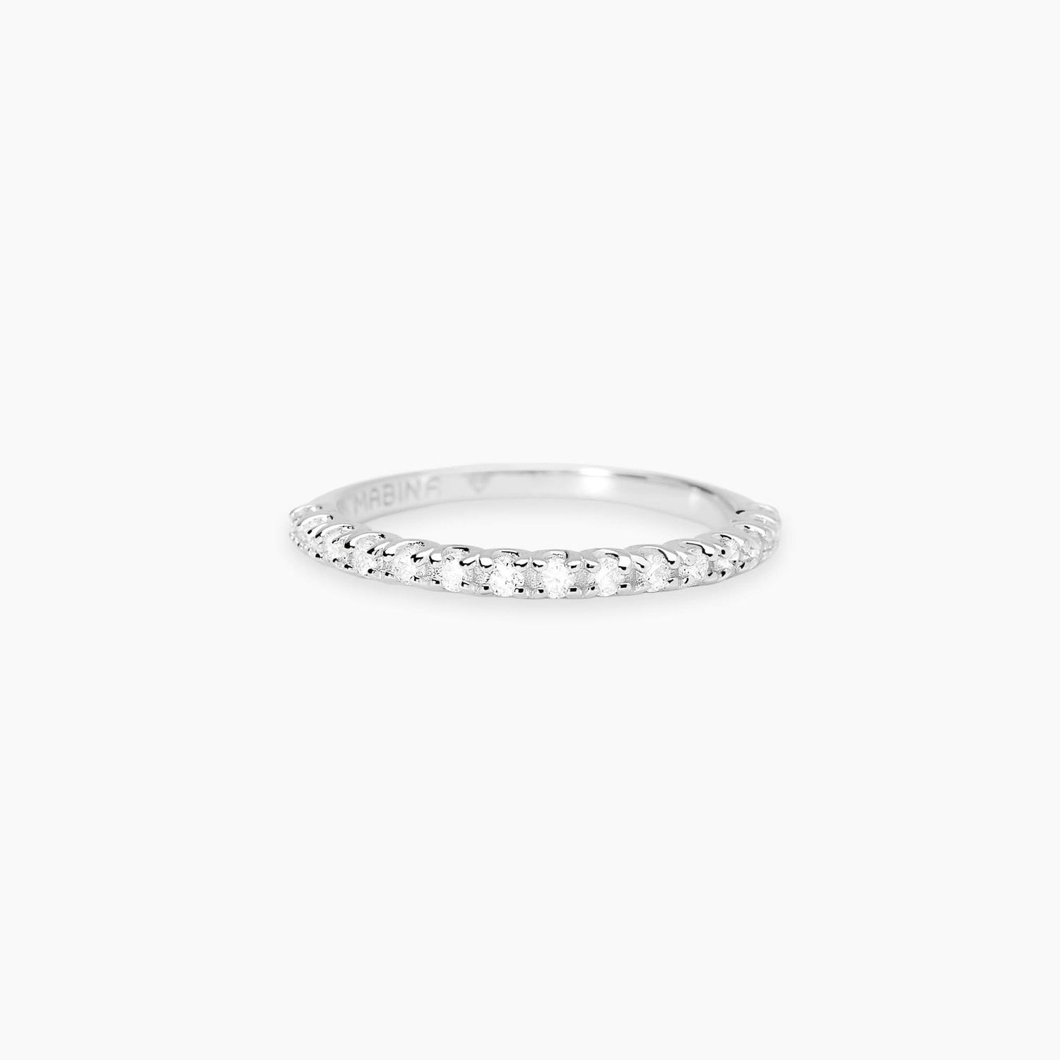 Anello mezza veretta con diamanti lab-grown 0,18 carati  - MABINA My Diamond