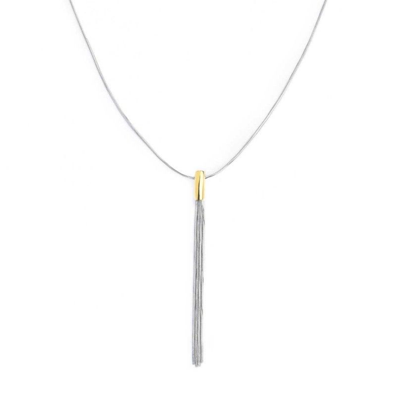 Collana con centrale pendente multifilo - Marlu'