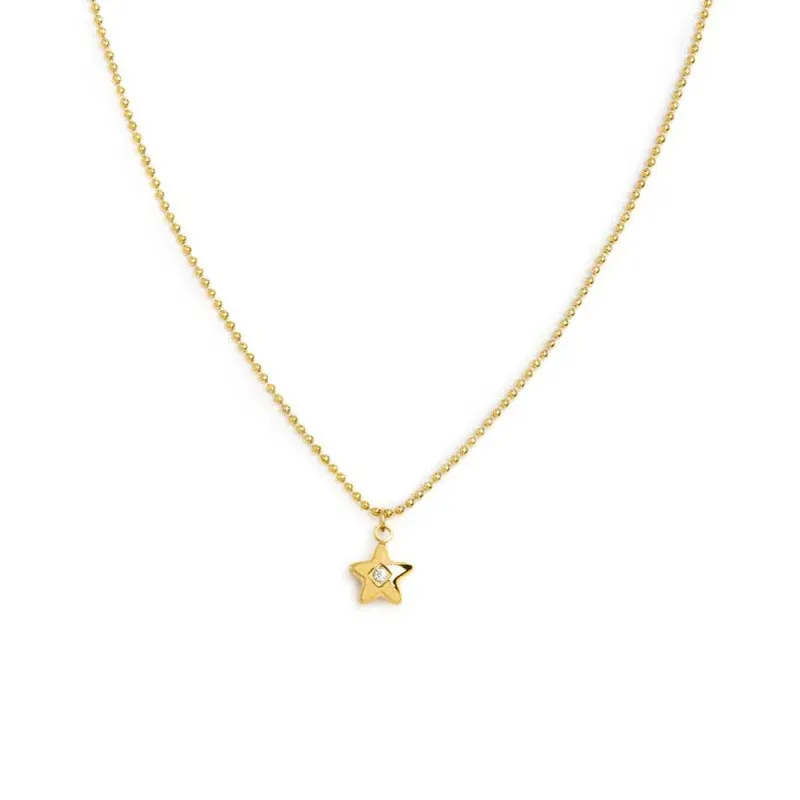 Collana con stella centrale con zircone - Marlu'
