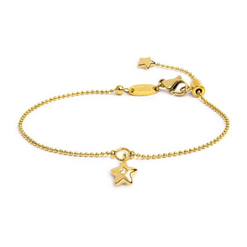Bracciale catena a sfere con stella con zircone - Marlu'