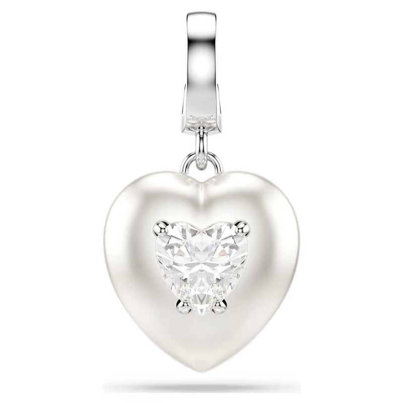 Charm Idyllia Taglio misto, Rivestimento color perla, Cuore, Bianco Swarovski Charm Idyllia Taglio misto, Rivestimento color perla, Cuore, Bianco Swarovski