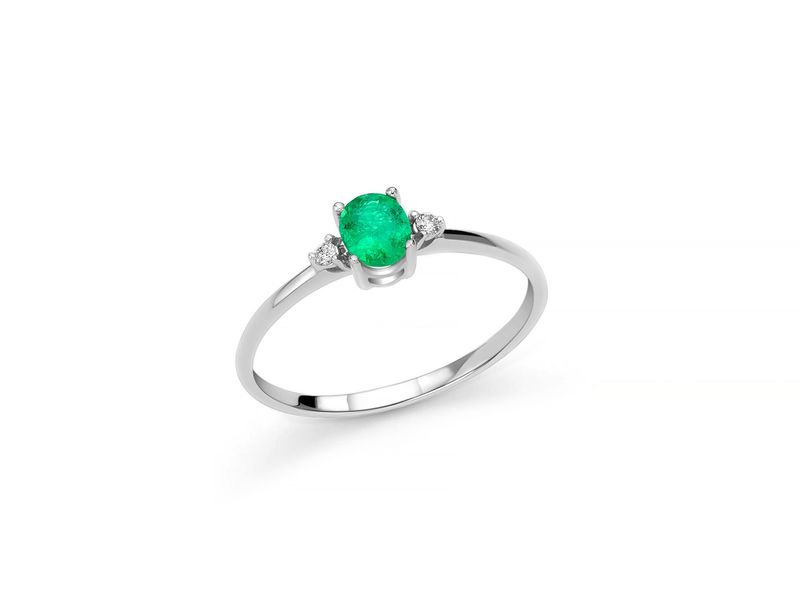 Anello Con Smeraldi E Diamanti Miluna Anello Con Smeraldi E Diamanti Miluna