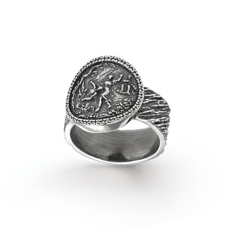 Anello argento brunito Primavera - Gerardo Sacco