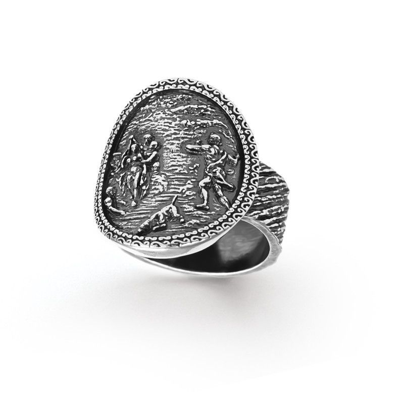 Anello argento brunito Estate - Gerardo Sacco Anello argento brunito Estate - Gerardo Sacco