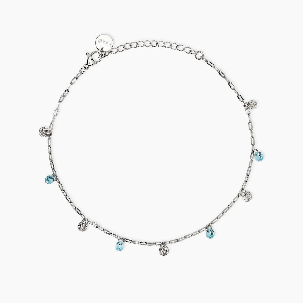 Cavigliera in acciaio e Pvd bianco charm - Kidult Cavigliera in acciaio e Pvd bianco charm - Kidult
