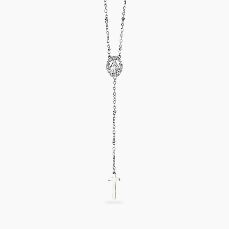 Collana con Madonnina e pendente croce - Style 71 Kidult Collana con Madonnina e pendente croce - Style 71 Kidult