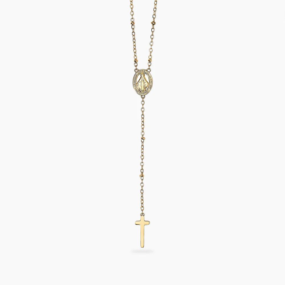 Collana con Madonnina e pendente croce - Style 71 Kidult Collana con Madonnina e pendente croce - Style 71 Kidult