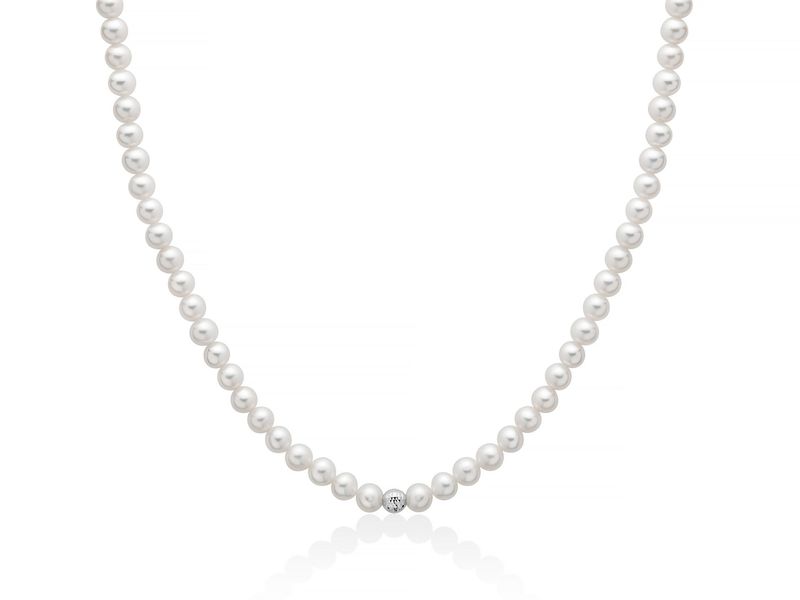Colier Di Perle bianche 5.5-6 con Boule a Fantasia Miluna Colier Di Perle bianche 5.5-6 con Boule a Fantasia Miluna