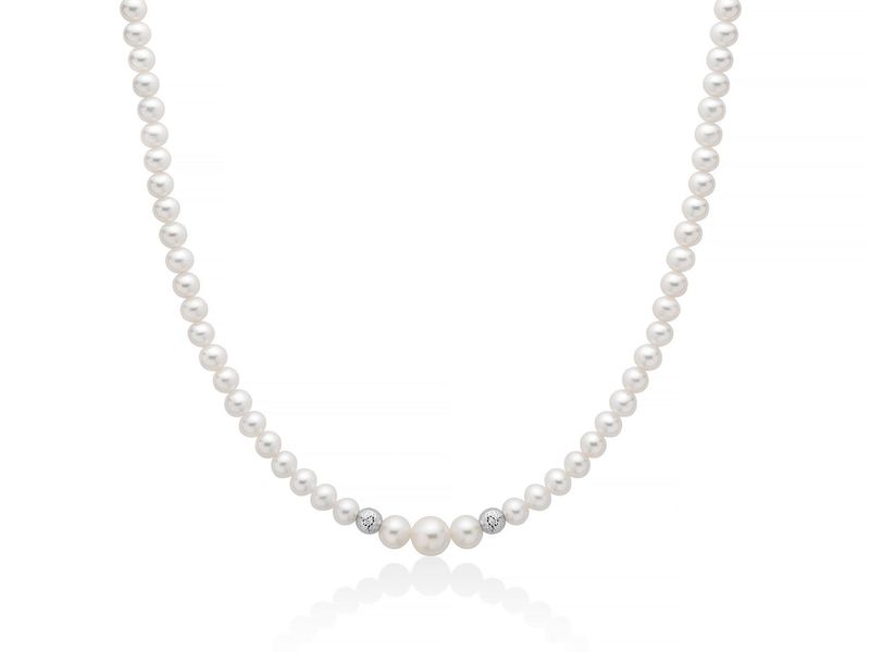 Colier Di Perle bianche 5.5-6 con Boule a Fantasia Miluna Colier Di Perle bianche 5.5-6 con Boule a Fantasia Miluna