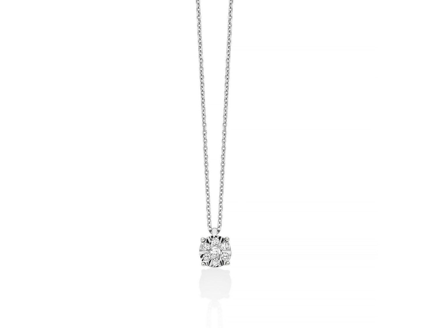 Collana Punto Luce In Oro Bianco Con Diamanti Naturali Miluna Collana Punto Luce In Oro Bianco Con Diamanti Naturali Miluna
