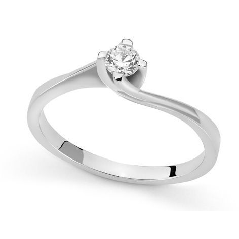 Anello Solitario in oro 9 carati e diamanti OroGioia Anello Solitario in oro 9 carati e diamanti OroGioia