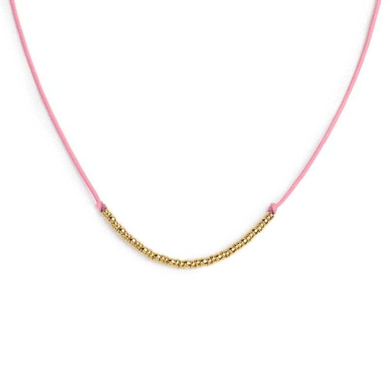 Collana cordino con sfere e rondelle al centro - Marlu' Collana cordino con sfere e rondelle al centro - Marlu'