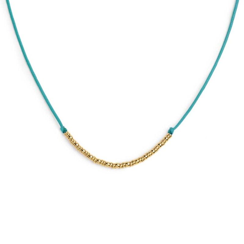 Collana cordino con sfere e rondelle al centro - Marlu' Collana cordino con sfere e rondelle al centro - Marlu'