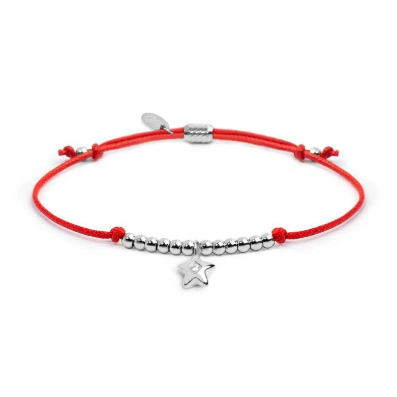 Bracciale cordino con pendente stella con zircone - Marlu' Bracciale cordino con pendente stella con zircone - Marlu'