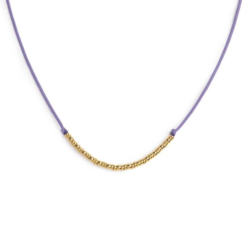 Collana cordino con sfere e rondelle al centro - Marlu' Collana cordino con sfere e rondelle al centro - Marlu'