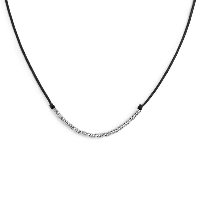 Collana cordino con sfere e rondelle al centro - Marlu' Collana cordino con sfere e rondelle al centro - Marlu'