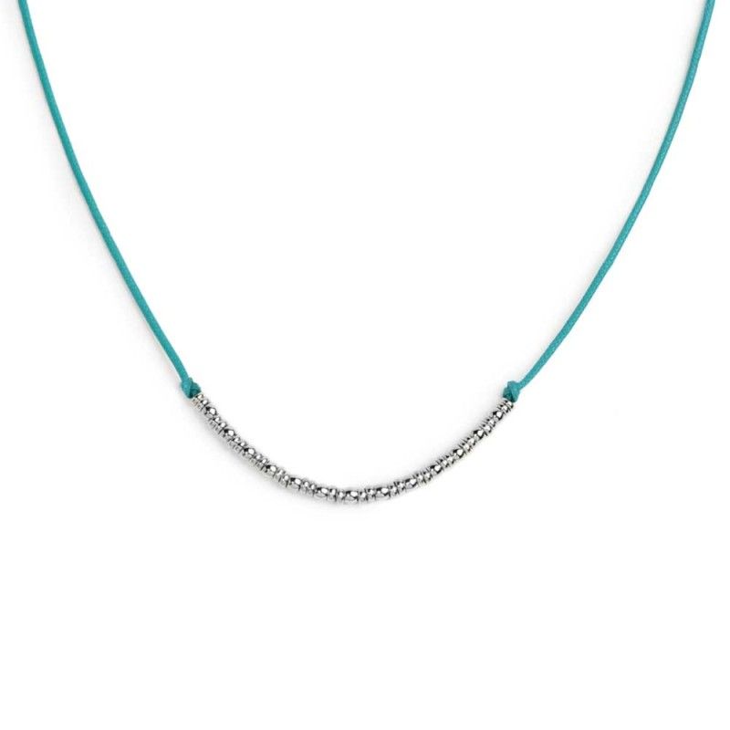 Collana cordino con sfere e rondelle al centro - Marlu' Collana cordino con sfere e rondelle al centro - Marlu'