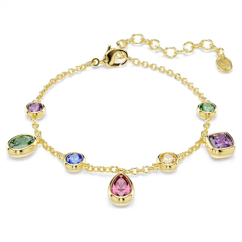 Braccialetto Imber Taglio misto, Multicolore, Finitura oro 18K Swarovski