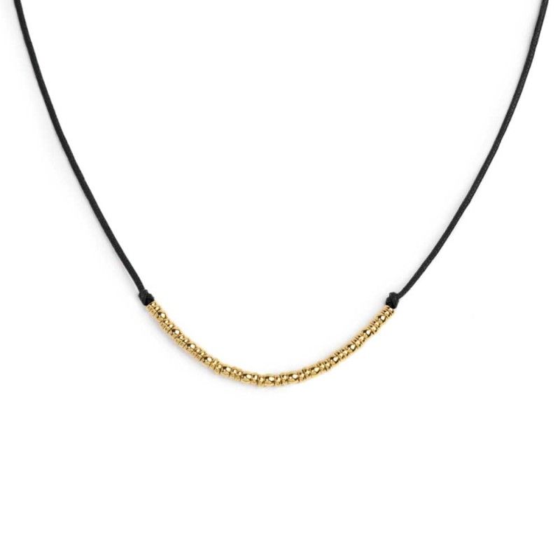 Collana cordino con sfere e rondelle al centro - Marlu' Collana cordino con sfere e rondelle al centro - Marlu'