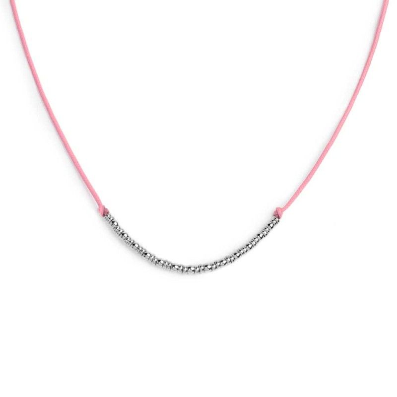 Collana cordino con sfere e rondelle al centro - Marlu' Collana cordino con sfere e rondelle al centro - Marlu'