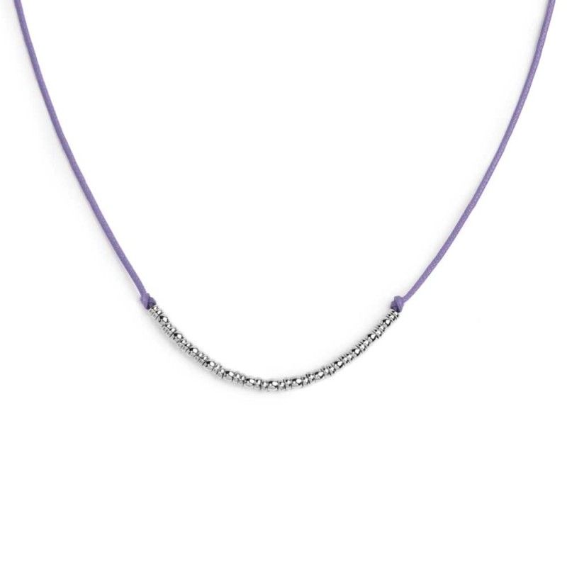 Collana cordino con sfere e rondelle al centro - Marlu' Collana cordino con sfere e rondelle al centro - Marlu'
