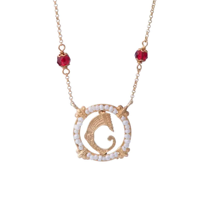 Collana Aura di Perla Rossa - Spadafora Gioielli