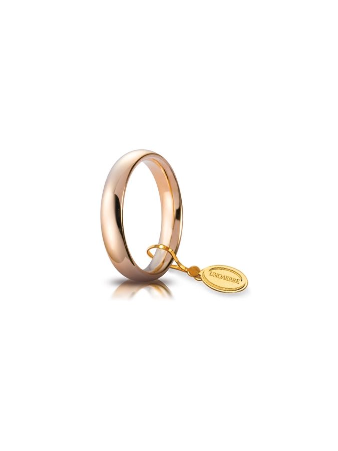 Fede Comoda mm.4,0 in oro rosa Unoaerre Fede Comoda mm.4,0 in oro rosa Unoaerre