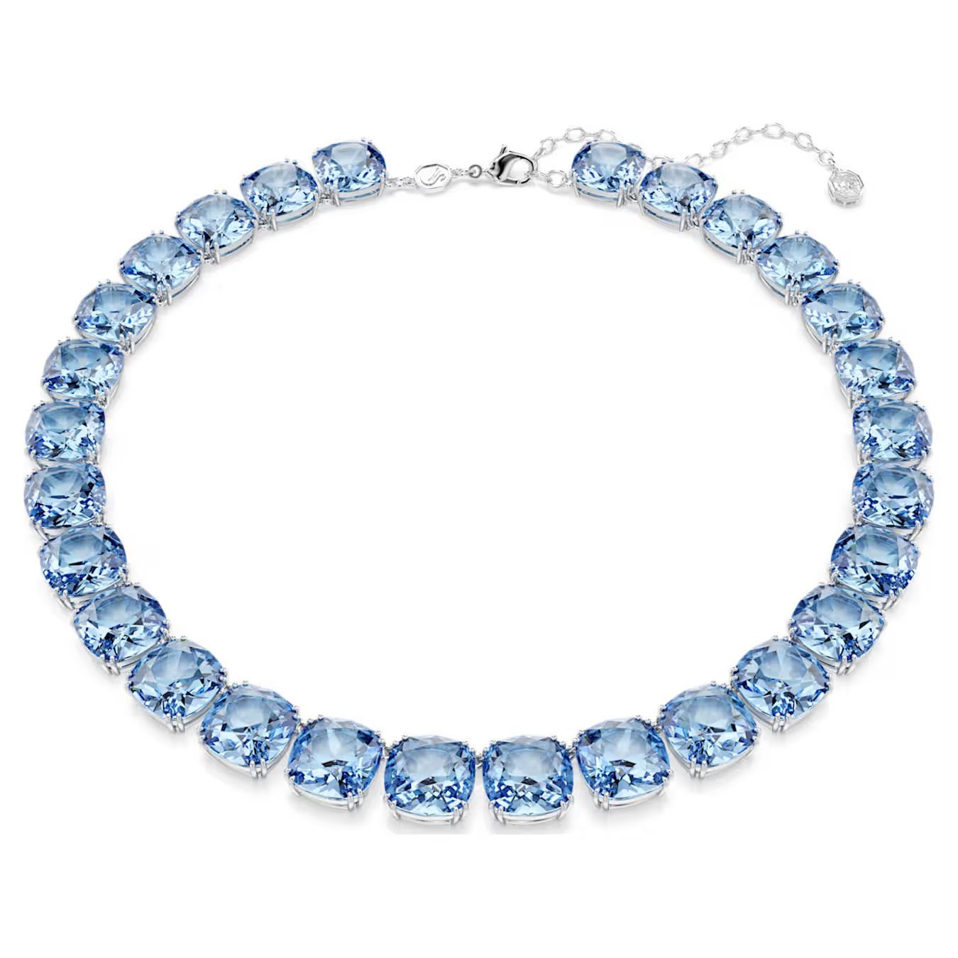 Collana Millenia Taglio Cushion, Blu, Placcato rodio Swarovski Collana Millenia Taglio Cushion, Blu, Placcato rodio Swarovski