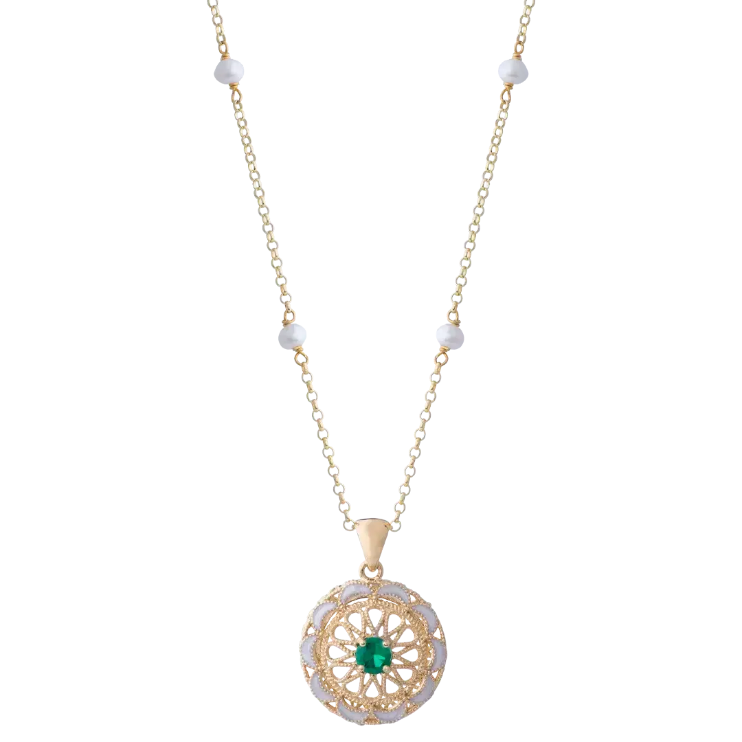Collana BELLE POQUE Verde - Spadafora Gioielli Collana BELLE POQUE Verde - Spadafora Gioielli