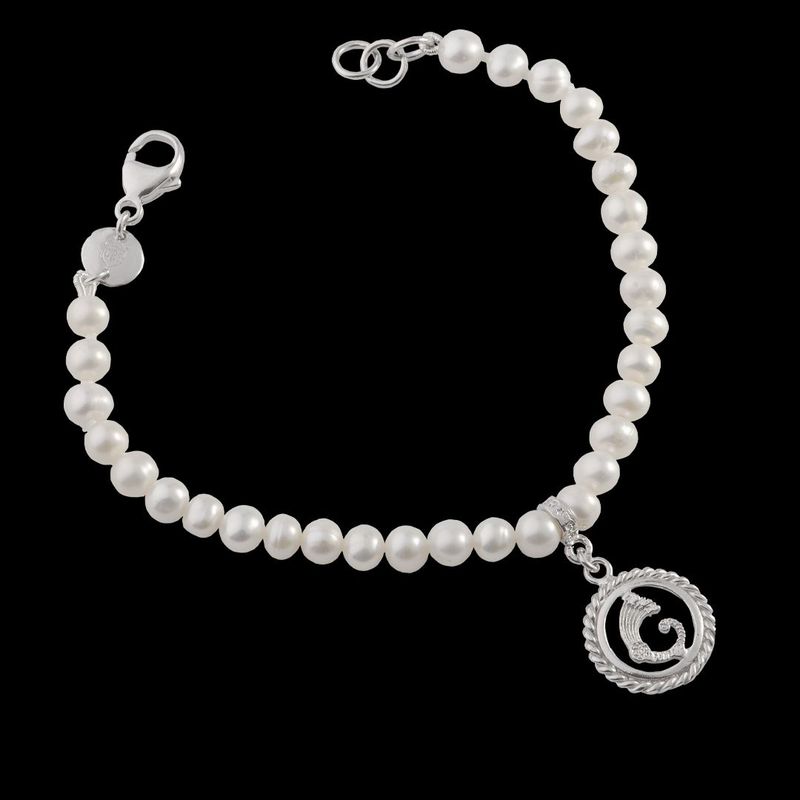 Bracciale perle e drago - Spadafora Gioielli