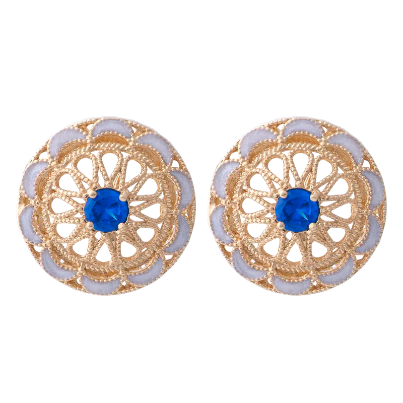 Orecchini Belle Époque blu  - Spadafora Gioielli
