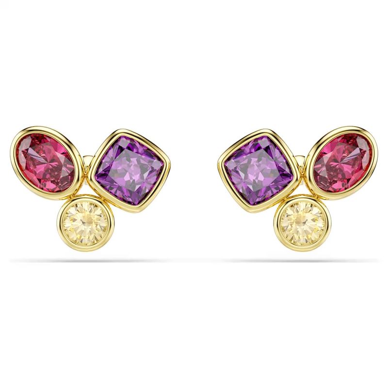 Orecchini a lobo Imber Taglio misto, Multicolore, Finitura oro 18K Swarovski