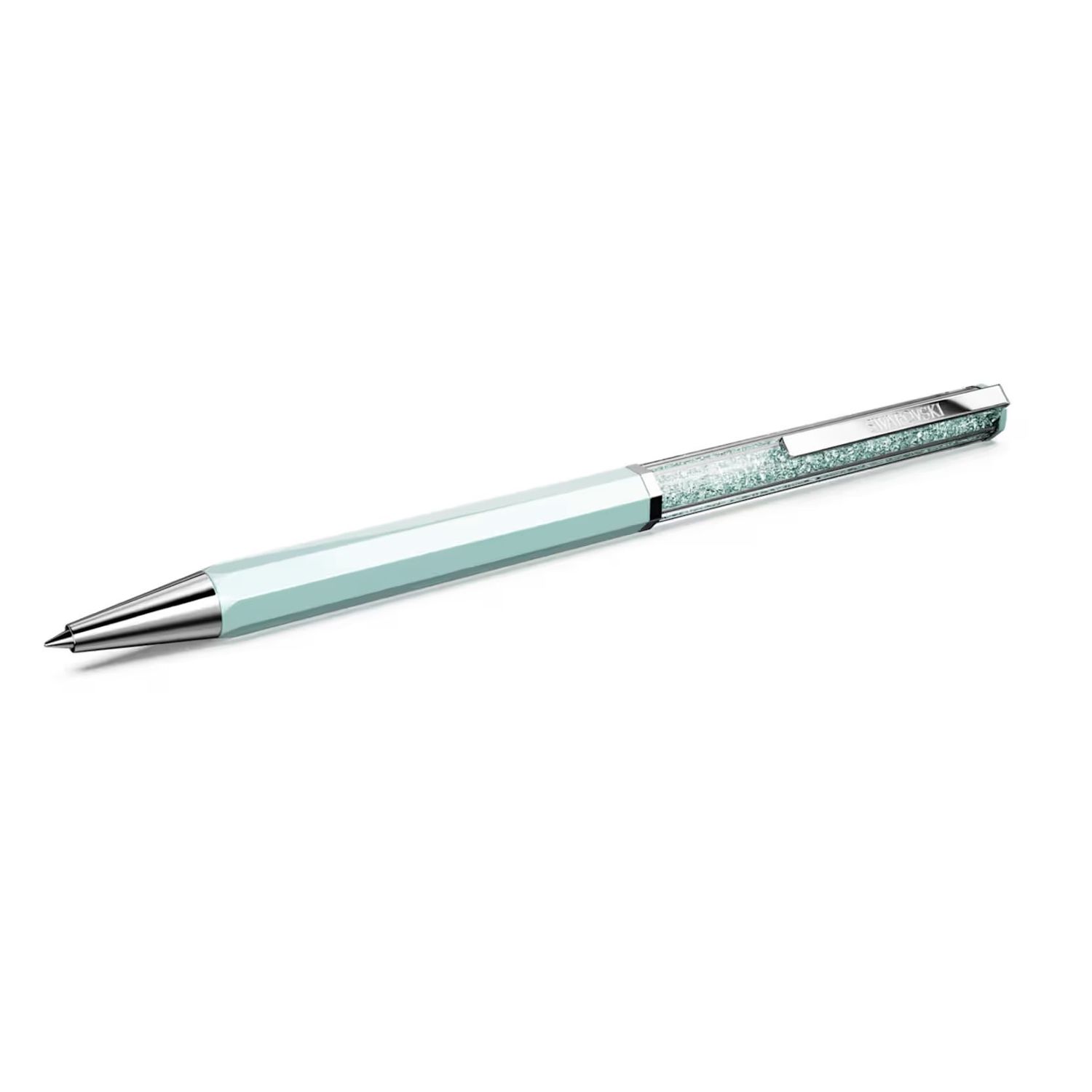 Penna a sfera Crystalline Laccato blu, cromato  Swarovski