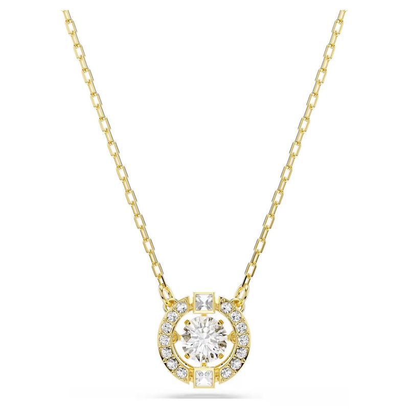 Pendente Una Angelic Taglio misto, Bianco, Finitura oro 18K Swarovski Pendente Una Angelic Taglio misto, Bianco, Finitura oro 18K Swarovski