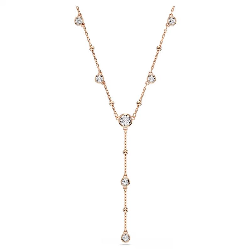 Collana a Y Imber Taglio Round, Bianco, Finitura oro rosa 18K Swarovski Collana a Y Imber Taglio Round, Bianco, Finitura oro rosa 18K Swarovski