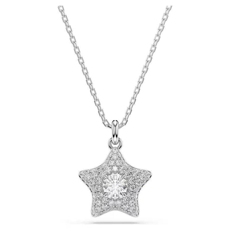 Pendente Sublima Taglio Round, Stella, Bianco, Placcato rodio Swarovski Pendente Sublima Taglio Round, Stella, Bianco, Placcato rodio Swarovski