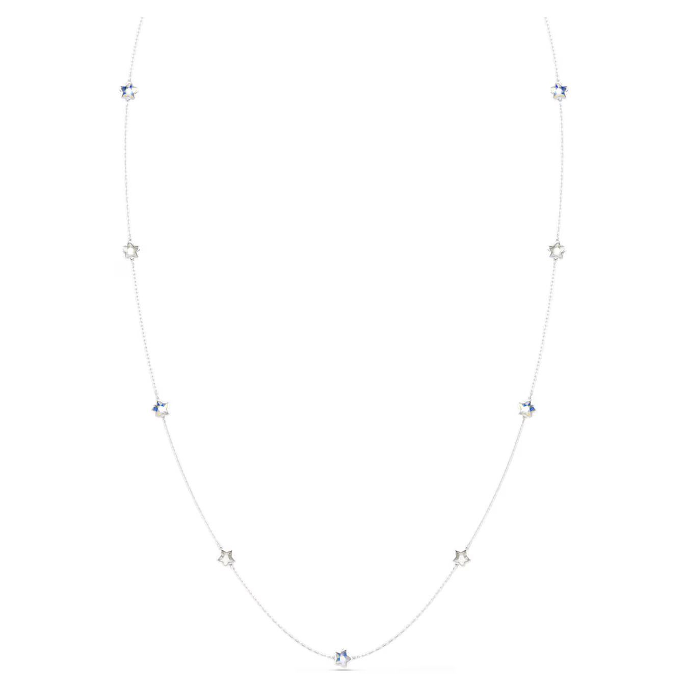 Collana Chroma Stella, Bianca, Placcato rodio Swarovski