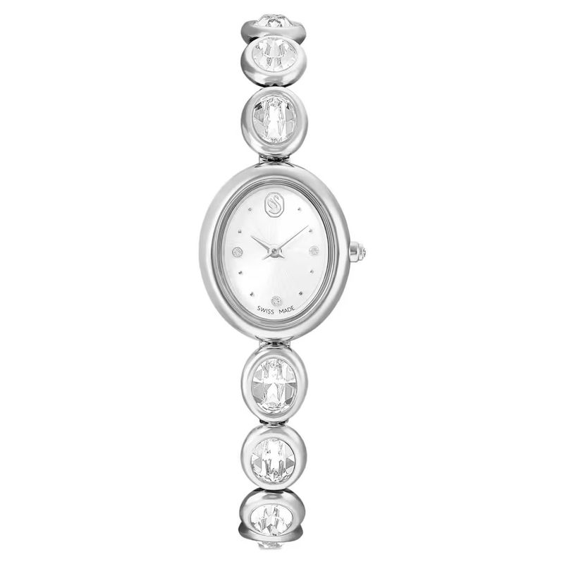 Orologio Swarovski Imber oval Fabbricato in Svizzera, Bracciale di metallo, Tono argentato, Acciaio inossidabile Orologio Swarovski Imber oval Fabbricato in Svizzera, Bracciale di metallo, Tono argentato, Acciaio inossidabile