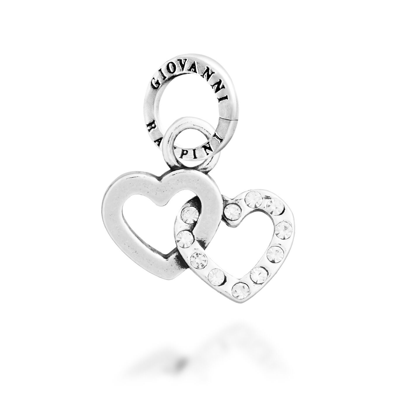 charm doppio cuore crystal charm doppio cuore crystal