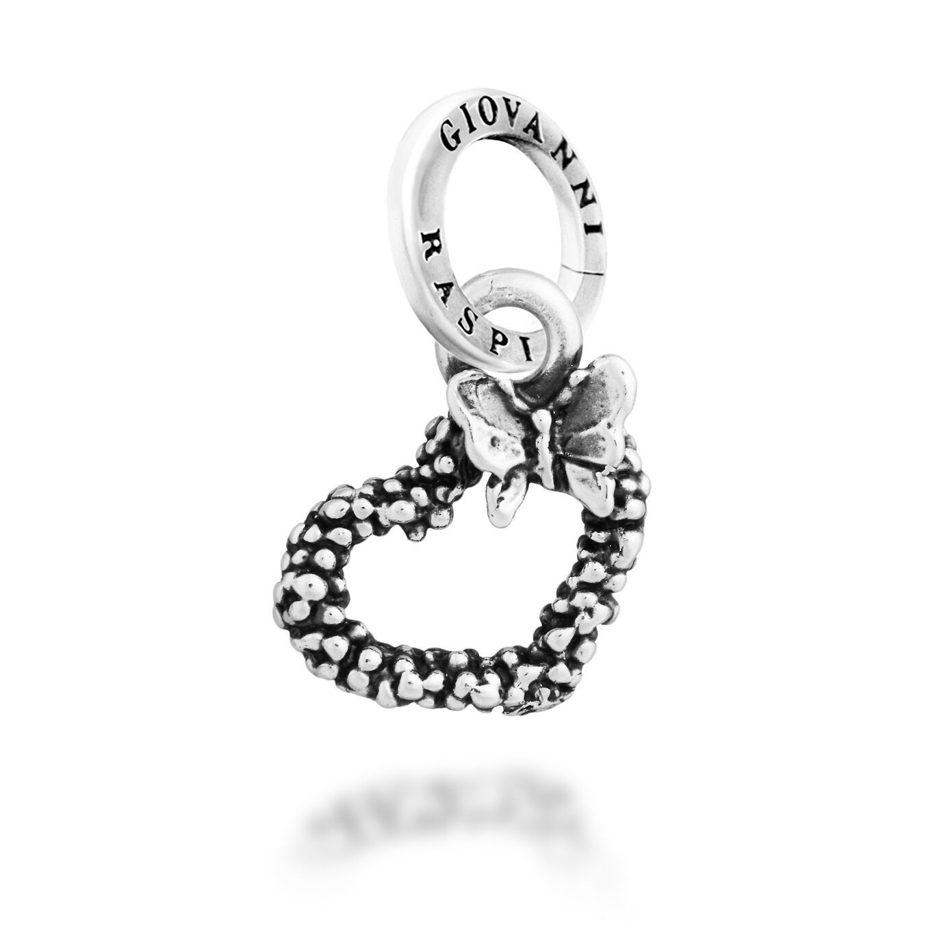 charm cuore mimosa e farfalla charm cuore mimosa e farfalla