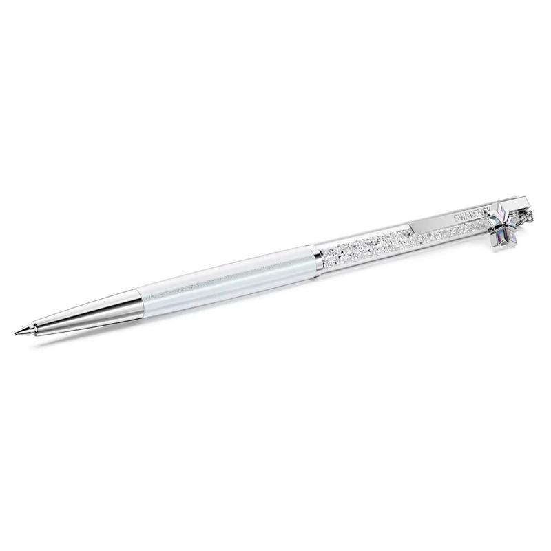Penna a sfera Annual Edition Crystalline ballpoint pen 2027 Laccato bianco, cromato Swarovski