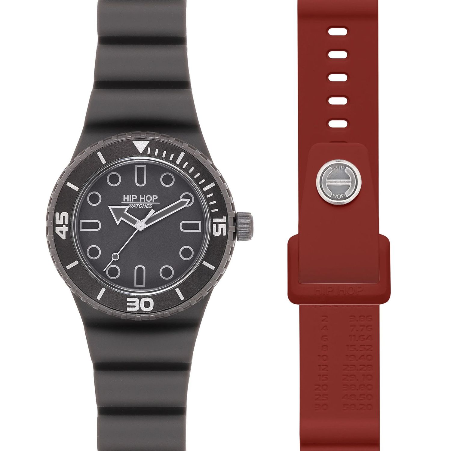 Orologio Hip Hop MASTER BORDEAUX/GRIGIO Orologio Hip Hop MASTER BORDEAUX/GRIGIO