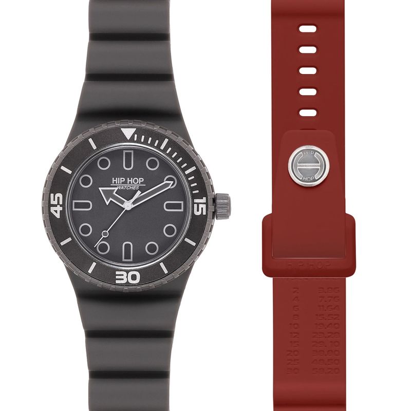 Orologio Hip Hop MASTER BORDEAUX/GRIGIO Orologio Hip Hop MASTER BORDEAUX/GRIGIO