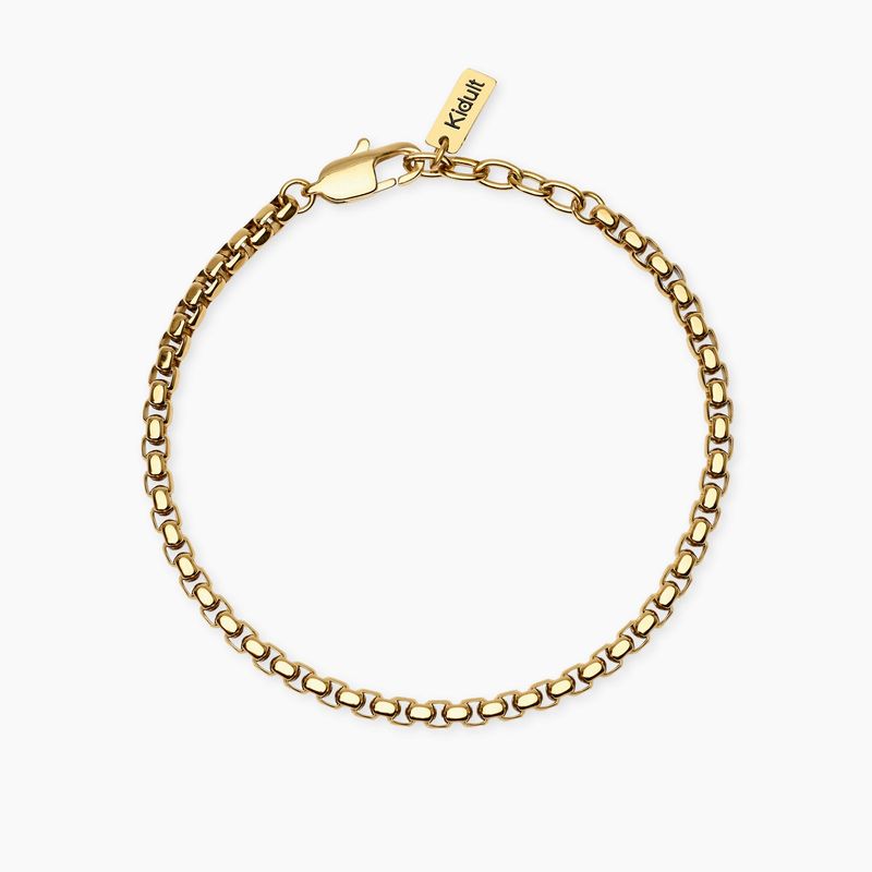 Bracciale uomo con catena veneta in acciaio dorato STYLE 57 Kidult Style