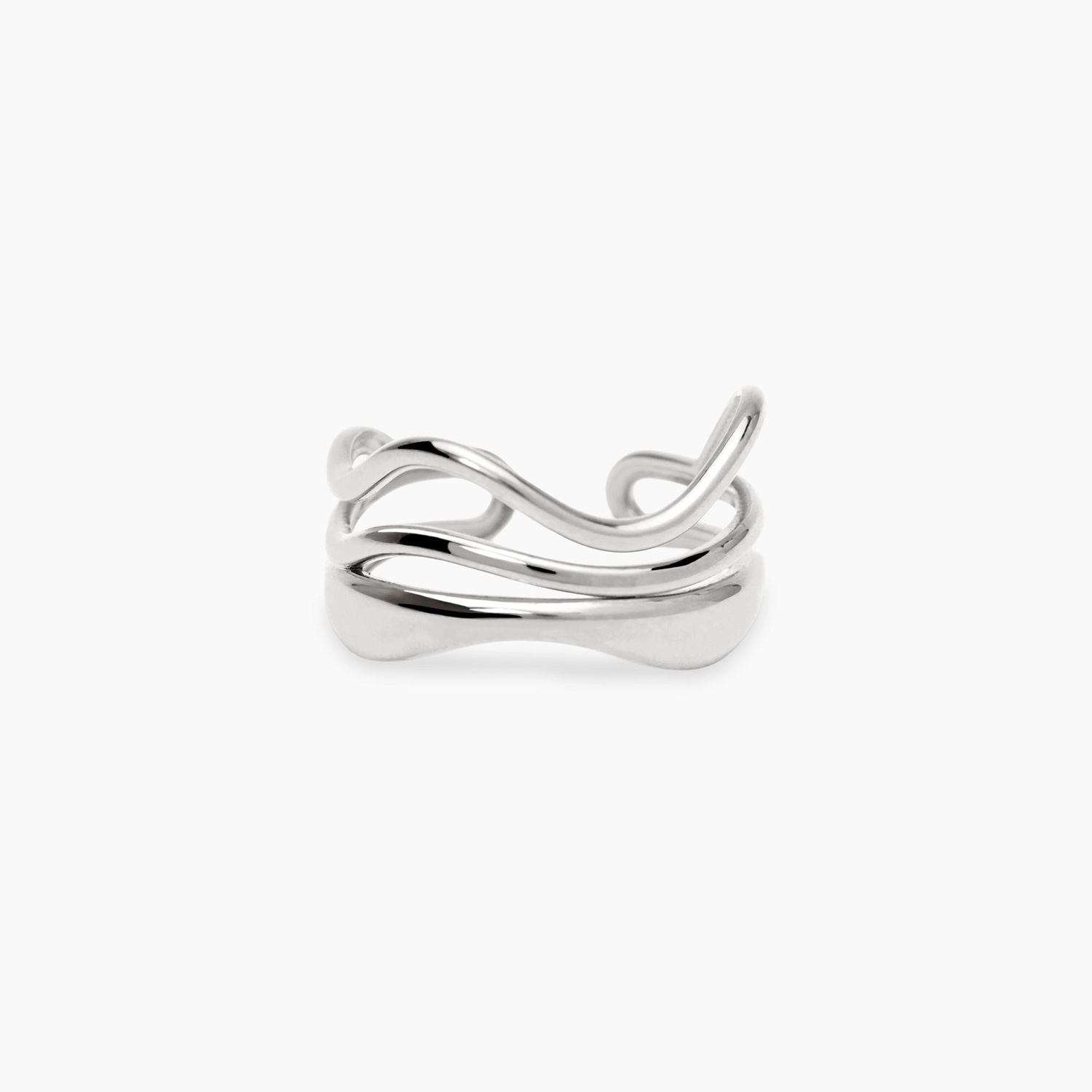 Anello aperto multifilo in acciaio STYLE 104 Kidult Style