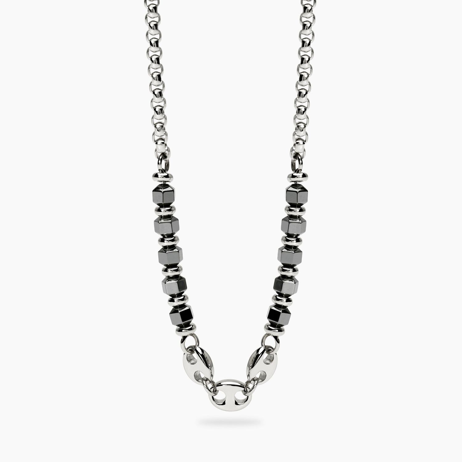 Collana uomo con catene ed ematite STYLE 63 Kidult Style
