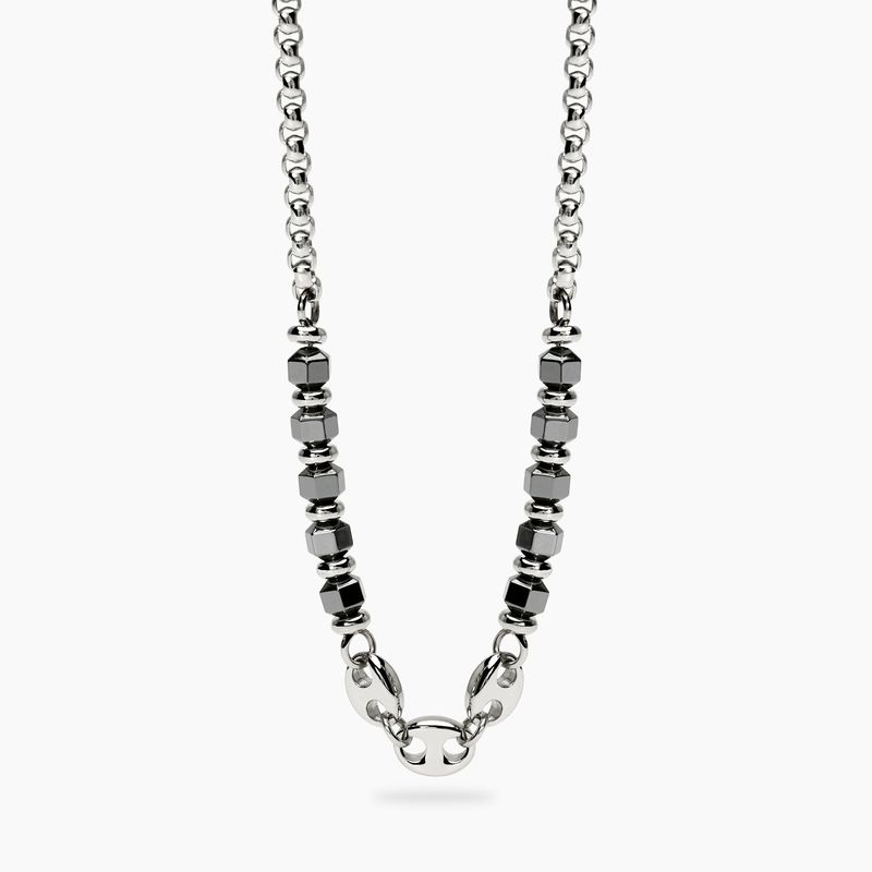 Collana uomo con catene ed ematite STYLE 63 Kidult Style