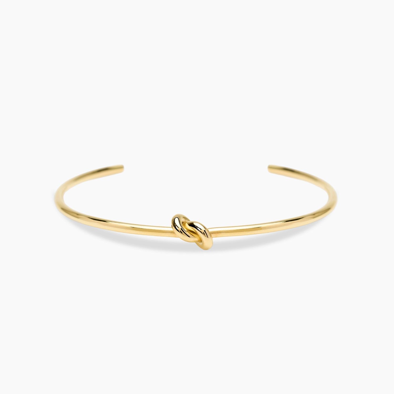 Bracciale bangle aperto in acciaio dorato con nodo STYLE 95 Kidult Style