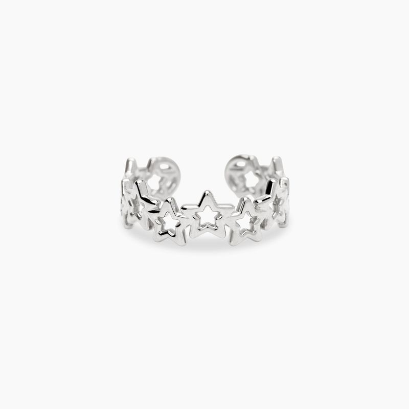Anello aperto in acciaio con stelle STYLE 103 Kidult Style Anello aperto in acciaio con stelle STYLE 103 Kidult Style