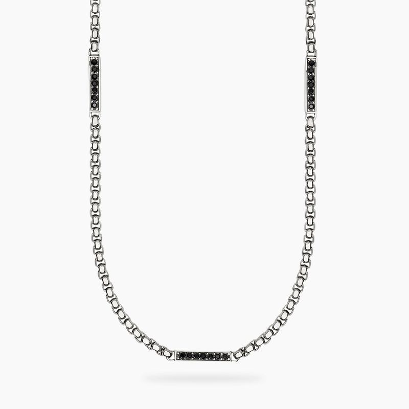 Collana uomo in acciaio con catena veneta e cristalli STYLE 64 Kidult Style